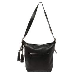 Pre Owned Coach Black Leather Legacy Tassel Hobo