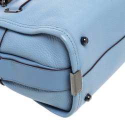 Pre Owned Coach Light Blue Leather Swagger 27 Carryall Satchel