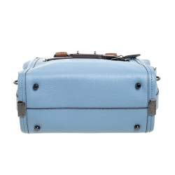 Pre Owned Coach Light Blue Leather Swagger 27 Carryall Satchel