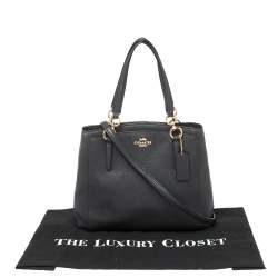Pre Owned Coach Grey Leather Minetta Satchel