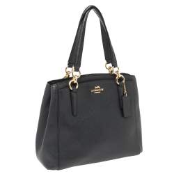 Pre Owned Coach Grey Leather Minetta Satchel