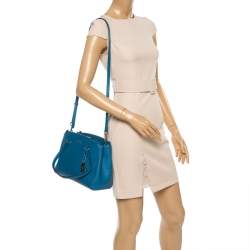 Pre Owned Coach Blue Leather Christie Carryall Satchel