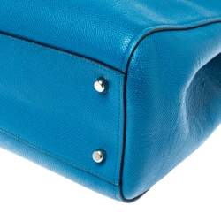 Pre Owned Coach Blue Leather Christie Carryall Satchel