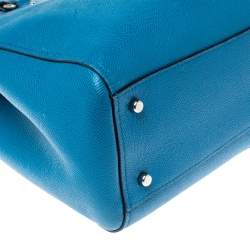 Pre Owned Coach Blue Leather Christie Carryall Satchel