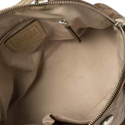 Coach Brown/Gold Signature Coated Canvas and Leather Peyton Cora Satchel