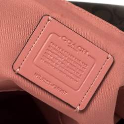 Pre Owned Coach Brown Signature Coated Canvas and Leather Small Mia Shoulder Bag