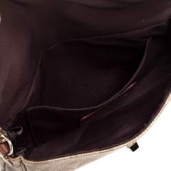 Pre Owned Coach Brown Signature Coated Canvas and Leather Mini Ruby Crossbody Bag