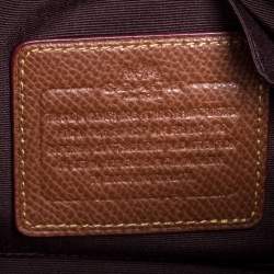 Pre Owned Coach Brown Signature Coated Canvas and Leather Mini Ruby Crossbody Bag