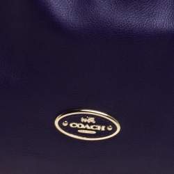 Pre Owned Coach Purple Leather Edie Shoulder Bag