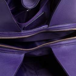 Pre Owned Coach Purple Leather Edie Shoulder Bag