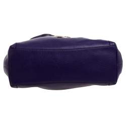 Pre Owned Coach Purple Leather Edie Shoulder Bag