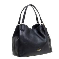 Pre Owned Coach Black Leather Hadley Shoulder Bag