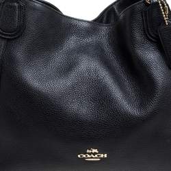 Pre Owned Coach Black Leather Hadley Shoulder Bag