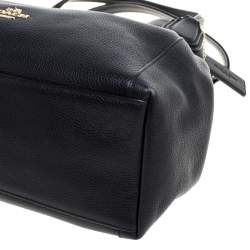 Pre Owned Coach Black Leather Hadley Shoulder Bag