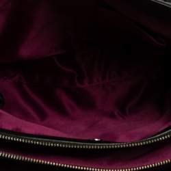 Pre Owned حقيبة ساتشل ك وتش ماديسون كيمبرلي كارياول جلد ونايلون شهيرة سوداء