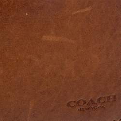 Coach Brown Leather Bifold Card Holder 