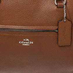 Coach Brown Pebbled Leather Prairie Satchel