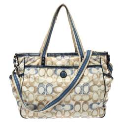 coach diaper bag blue