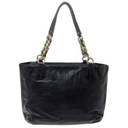 Coach Black Leather East West Chelsea Tote