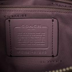 Pre Owned Coach Lilac Grained Leather Swagger 27 Carryall Satchel
