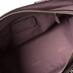 Pre Owned Coach Lilac Grained Leather Swagger 27 Carryall Satchel