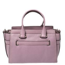 Pre Owned Coach Lilac Grained Leather Swagger 27 Carryall Satchel