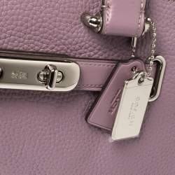 Pre Owned Coach Lilac Grained Leather Swagger 27 Carryall Satchel
