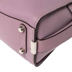 Pre Owned Coach Lilac Grained Leather Swagger 27 Carryall Satchel