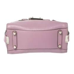Pre Owned Coach Lilac Grained Leather Swagger 27 Carryall Satchel