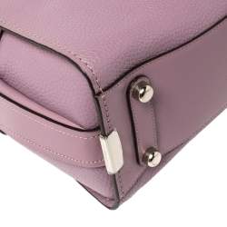 Pre Owned Coach Lilac Grained Leather Swagger 27 Carryall Satchel