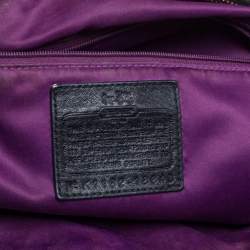 Pre Owned Coach Black Gathered Leather Lindsey Satchel