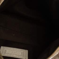 Pre Owned Coach Beige Signature Canvas Mini Kelsey Satchel