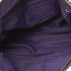 مملوكة مسبقًا Coach Brown/Purple Signature Canvas and Leather Kelsey Satchel