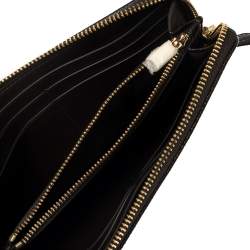 Pre Owned Coach Beige/Brown Signature Canvas and Leather Zip Around Wallet