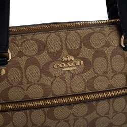 Pre Owned Coach  Beige/Brown Coated Signature Canvas Gallery Tote