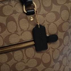 Pre Owned Coach  Beige/Brown Coated Signature Canvas Gallery Tote