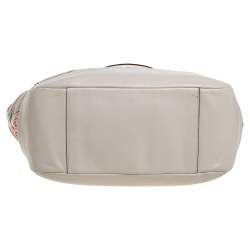 Pre Owned Coach Muticolor Part Op Ast Satin and Leather Carrie Tote 