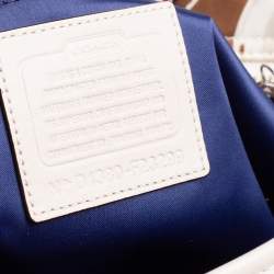 Pre Owned Coach Muticolor Part Op Ast Satin and Leather Carrie Tote 
