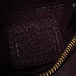 Pre Owned Coach Burgundy Leather Harley Hobo