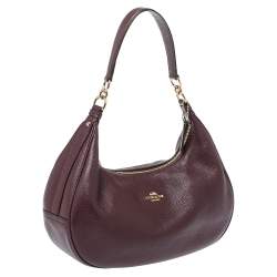 Pre Owned Coach Burgundy Leather Harley Hobo