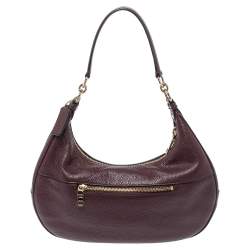 Pre Owned Coach Burgundy Leather Harley Hobo