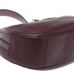 Pre Owned Coach Burgundy Leather Harley Hobo