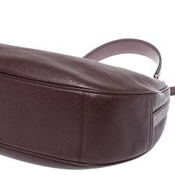 Pre Owned Coach Burgundy Leather Harley Hobo
