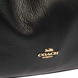 Pre Owned Coach Black Leather Edie 31 Shoulder Bag