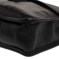 Pre Owned Coach Black Leather Vintage Willis Top Handle Bag