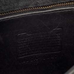 Pre Owned Coach Black Leather Vintage Willis Top Handle Bag