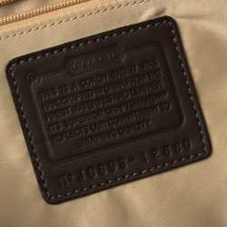 مملوكة مسبقًا Coach Brown/Beige Signature Fabric and Patent Leather Soho Satchel