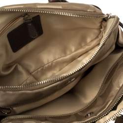 مملوكة مسبقًا Coach Brown/Beige Signature Fabric and Patent Leather Soho Satchel