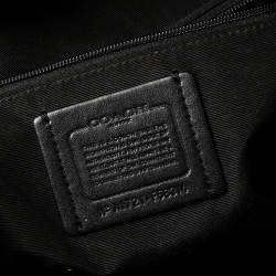 Pre Owned Coach Brown/Black Signature Coated Canvas and Leather Charlie Backpack