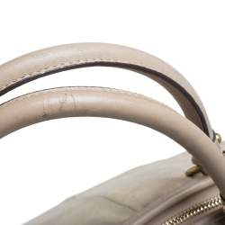 مملوكة مسبقًا Coach Beige Laser Cut Shimmer Leather Lindsey Shoulder Bag